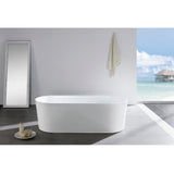 Ovia Freestanding Bath 1200x710x550mm (Acrylic) Gloss White PBK-OBT1200NF