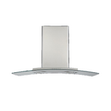 Omega Rangehood Canopy 90cm, Curved glass, 844m³/hr airflow, Stainless Steel ORC97G