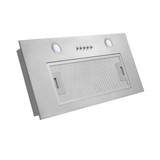 Omega Rangehood Undermount 52cm, 2 halogen lights, 612m³/hr airflow, Stainless Steel ORU50XL