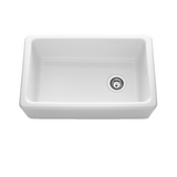 Abey Chambord Philippe II Single Bowl Fireclay Sink 762x460x250mm White PHILIPPE-2W