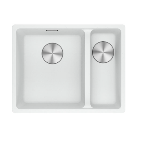Franke Sink Maris 560mm 1 and 1/2 Bowl Right Hand Flushmount Polar White MRG 260/34-15 SBR PW