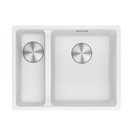 Franke Sink Maris 560mm 1 and 1/2 Bowl Left Hand Flushmount Inc.DT651 Polar White MRG 260/34-15FPC SBL PW