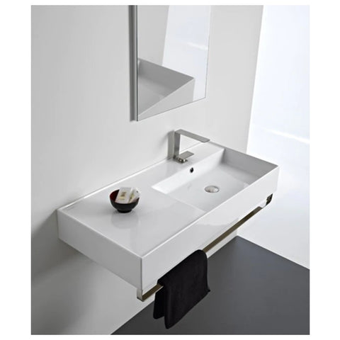 ADP Teorema Wall Basin 800 Right Hand Offset Bowl White TOPCTEO80GWR