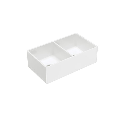 Fienza Charlton Double Butler Sink 838x483x254mm White 68702