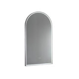 Remer Arch Mirror LED 500x900mm Brushed Nickel Aluminium Frame AR50D-BN