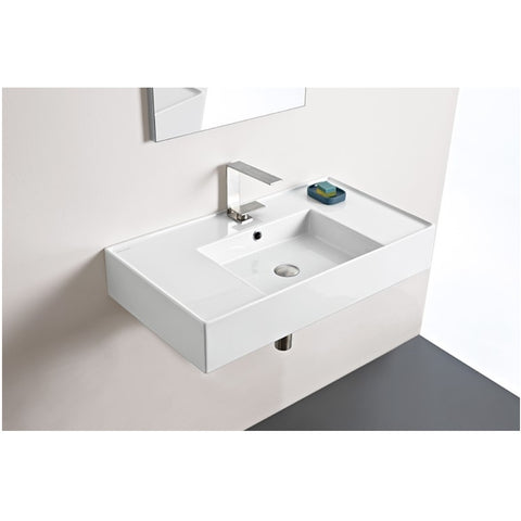 ADP Teorema Wall Basin 800 Centre Bowl White TOPCTEO80GWC