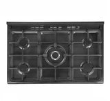 Artusi Cooker 90cm 3 Door Oven with Gas Cooktop Matt Black AFGR935B