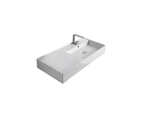 ADP Teorema Wall Basin 1200 Right Hand Offset Bowl White TOPCTEO120GWR