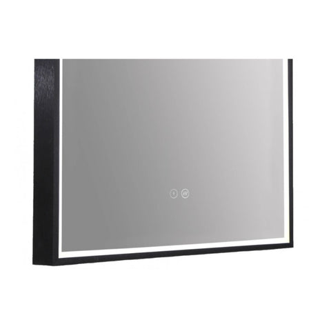 Remer Arch Mirror LED 500x900mm Matte Black Aluminium Frame AR50D-MB