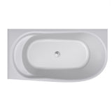 Decina Natalia 1700 Left Back to Wall Freestanding Bath White NA1700LW