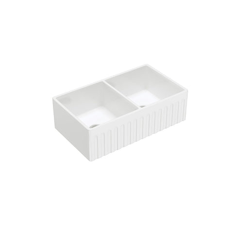 Fienza Charlton Double Butler Sink 838x483x254mm White 68702