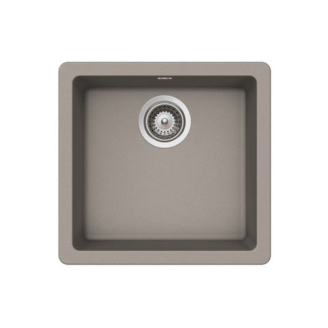 Abey Schock Quadro QN100S Granite Sink Concrete Single Small Bowl 450x430mm (Inset or Undermount) QN-100SC