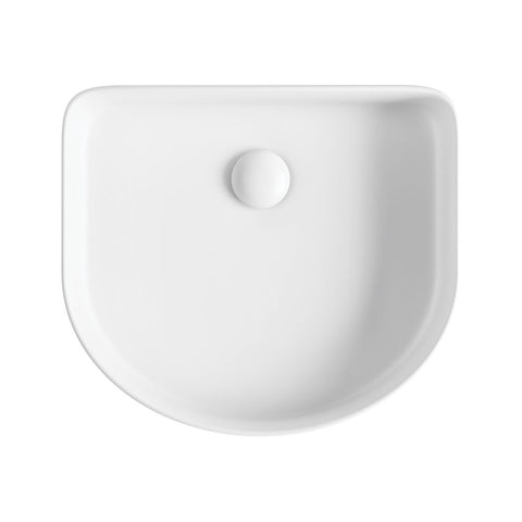 Fienza Eleanor Arch Above Counter Fluted Basin Matte White RB463MW
