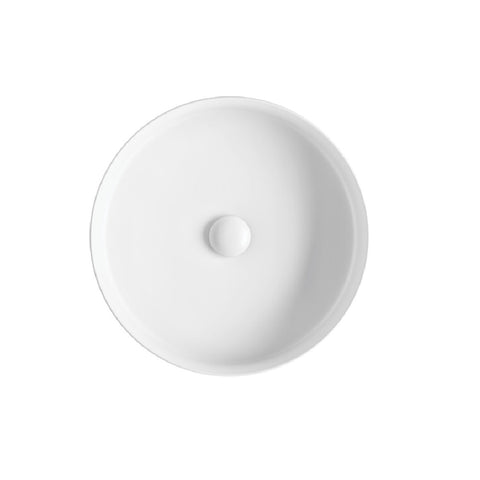Fienza Eleanor Round Above Counter Fluted Basin Matte White RB465MW