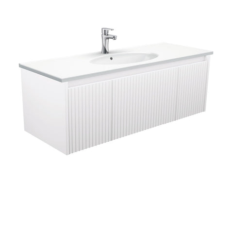 Fienza Rotondo Alina Satin White 1200 Wall-Hung Vanity ROT120RW