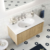 Fienza Rotondo Alina Scandi Oak 900 Wall-Hung Vanity ROT90RSC