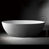 Kaskade Bath Plano Oval 1680mm Stone Matte White RS26-1680