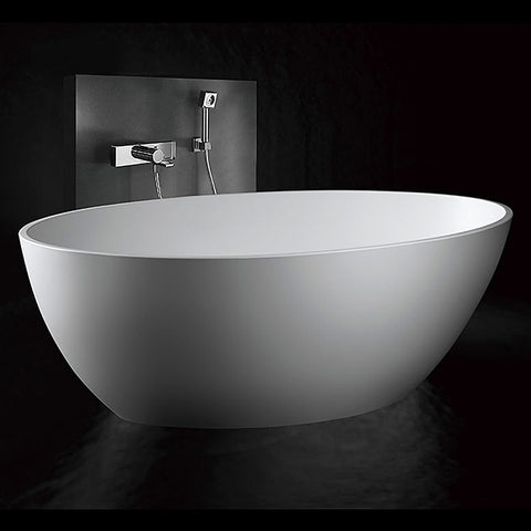 Kaskade Bath Plano Oval 1680mm Stone Matte White RS26-1680