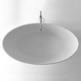 Kaskade Bath Plano Oval 1680mm Stone Matte White RS26-1680