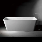 Kaskade Bath Amica Rectangular 1800mm Stone Matte White RS05-1800