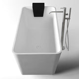 Kaskade Bath Amica Rectangular 1800mm Stone Matte White RS05-1800