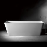 Kaskade Bath Fogo Back to Wall Stone 1600mm Matte White RS07-1600