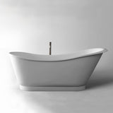 Kaskade Bath Elba Slipper 1730mm Stone Matte White RS11-1730