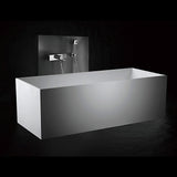 Kaskade Bath Lona Rectangular 1700mm Stone Matte White RS23-1700