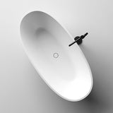 Kaskade Bath Calpurnia Oval 1700mm Stone Matte White RS39-1700