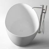 Kaskade Bath Caesar Oval 1800mm Stone Matte White RS42-1800