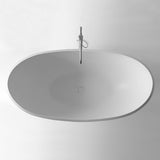 Kaskade Bath Caesar Oval 1800mm Stone Matte White RS42-1800