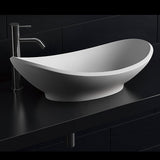 Kaskade Napoli Banana Counter Top Basin 600mm Stone Matte White RSA18-600