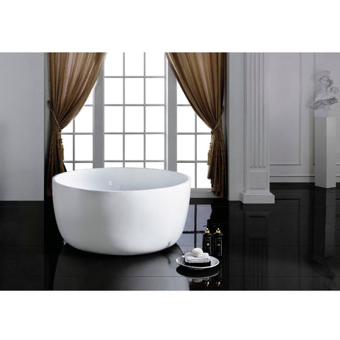 Ronda Freestanding Bath 1350mm (Acrylic) Gloss White PBK-RBT1350