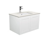 Fienza Sarah Roman Sand Undermount 750 Left Drawers Mila Wall-Hung Vanity SA75ML