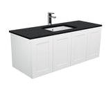 Fienza Sarah Black Sparkle Undermount 1200 Mila Wall-Hung Vanity SB120M