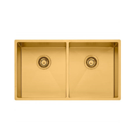 Oliveri Spectra Sink Double Bowl Brushed Gold SB63AU
