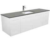 Fienza Sarah Dove Grey Undermount Single Bowl 1500 Mila Wall-Hung Vanity SD150M