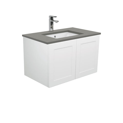 Fienza Sarah Dove Grey Undermount 750 Left Drawer Mila Wall-Hung Vanity SD75ML