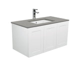 Fienza Sarah Dove Grey Undermount 900 Left Drawer Mila Wall-Hung Vanity SD90ML