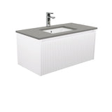 Fienza Sarah Dove Grey Undermount 900mm Alina Wall-Hung Vanity SD90RW