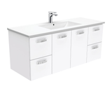 Fienza Dolce Ceramic 1200mm Vanity wall hung with handles White TCL120J (4505110577212)