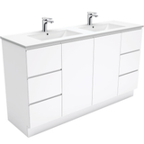 Fienza Dolce Fingerpull 1500mm Vanity Kickboard (Double Bowl) White TCL150CD (4505111265340)