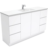 Fienza Dolce Fingerpull 1500mm Vanity Kickboard (Single Bowl) White TCL150CS (4505111232572)