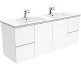 Fienza Dolce Fingerpull 1500mm Vanity wall hung (Double Bowl) White TCL150FD (4505111003196)