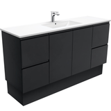 Fienza Dolce Black 1500mm Vanity Kickboard (Single Bowl) Black TCL150ZBKS (4505113690172)