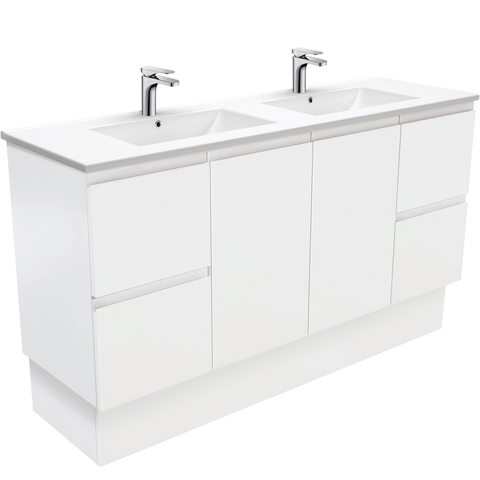 Fienza Dolce Fingerpull Matte 1500mm Vanity Kickboard (Double Bowl) Matte White TCL150ZKD (4505111887932)