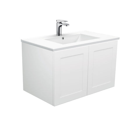 Fienza Dolce Mila 750mm Wall Hung Vanity Unit Left Drawers White TCL75ML