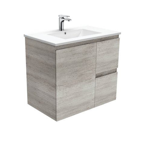 Fienza Dolce Edge Industrial 750mm Vanity Wall Hung (Left Drawers) Industrial TCL75XL (4505112608828)