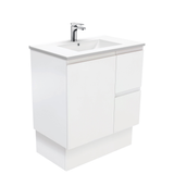 Fienza Dolce Fingerpull Matte 750mm Vanity Kickboard (Left Drawers) Matte White TCL75ZKL (4505111560252)