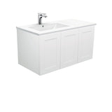 Fienza Dolce Mila 900mm Wall Hung Vanity Offset Left Basin White TCL90LM